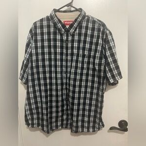 Wrangler Men's Black Plaid Shirt
